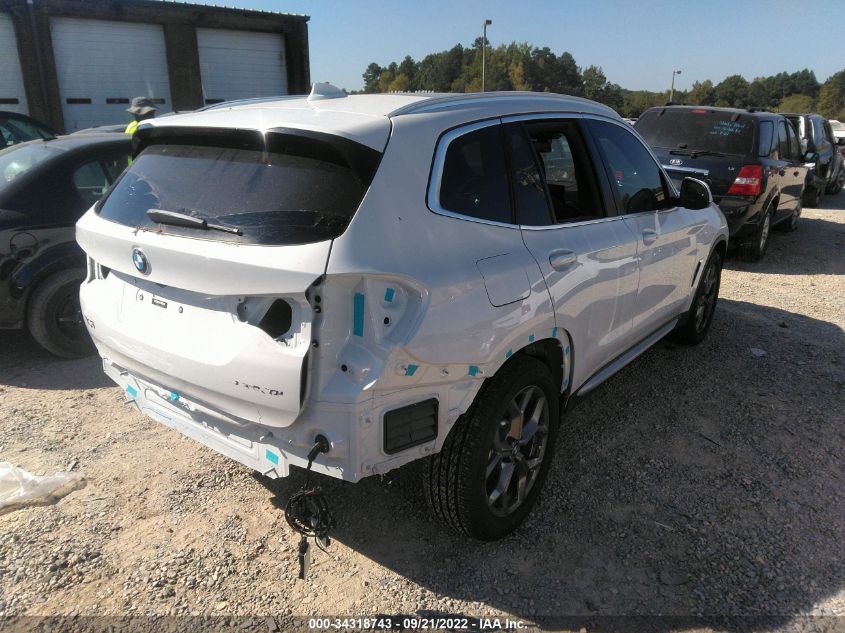 2022 BMW X3 XDRIVE30I VIN: 5UX53DP0XN9M93102