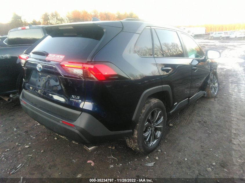 2022 TOYOTA RAV4 HYBRID XLE PREMIUM VIN: 4T3B6RFV2NU085604