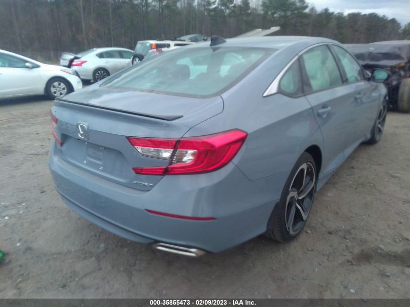 2022 HONDA ACCORD SEDAN SPORT VIN: 1HGCV1F3XNA081954