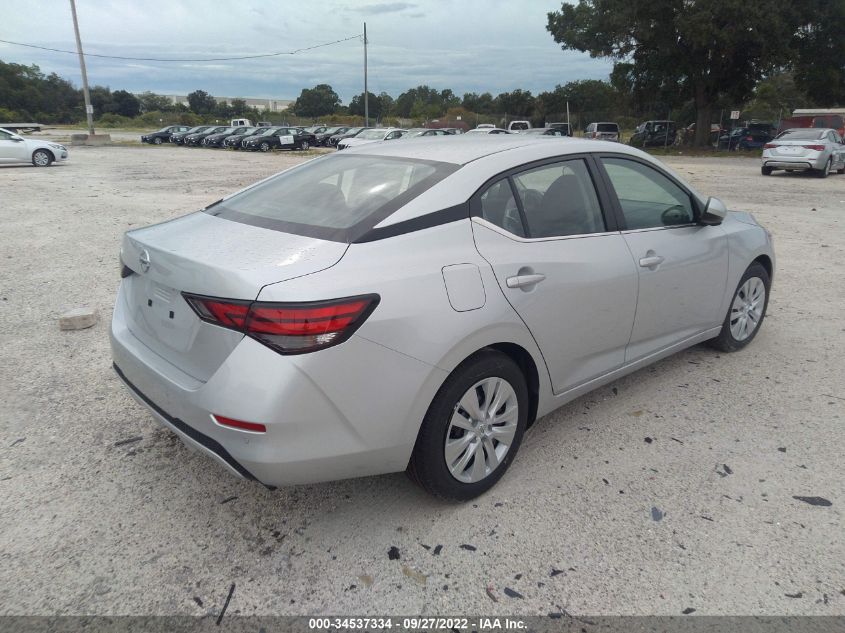 2022 NISSAN SENTRA S VIN: 3N1AB8BV3NY293088