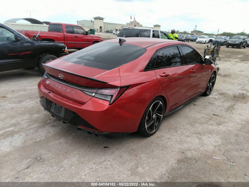 2022 HYUNDAI ELANTRA N LINE VIN: KMHLR4AF2NU233290