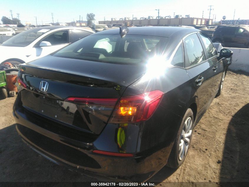 2022 HONDA CIVIC SEDAN LX VIN: 2HGFE2F27NH540451