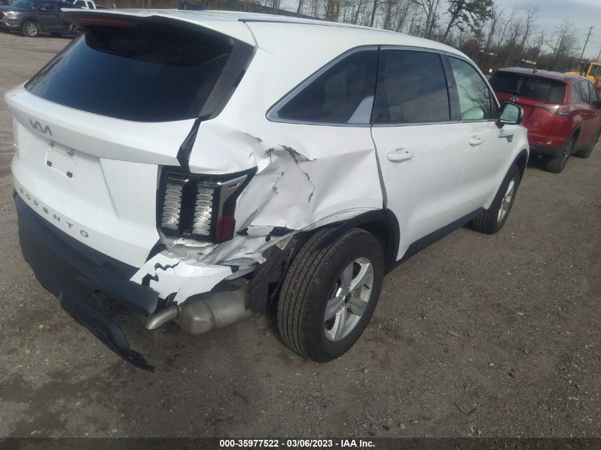 2022 KIA SORENTO LX VIN: 5XYRGDLC4NG080534