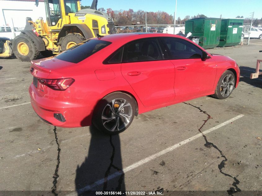 2022 AUDI A3 SEDAN PREMIUM VIN: WAUGUDGY7NA104280