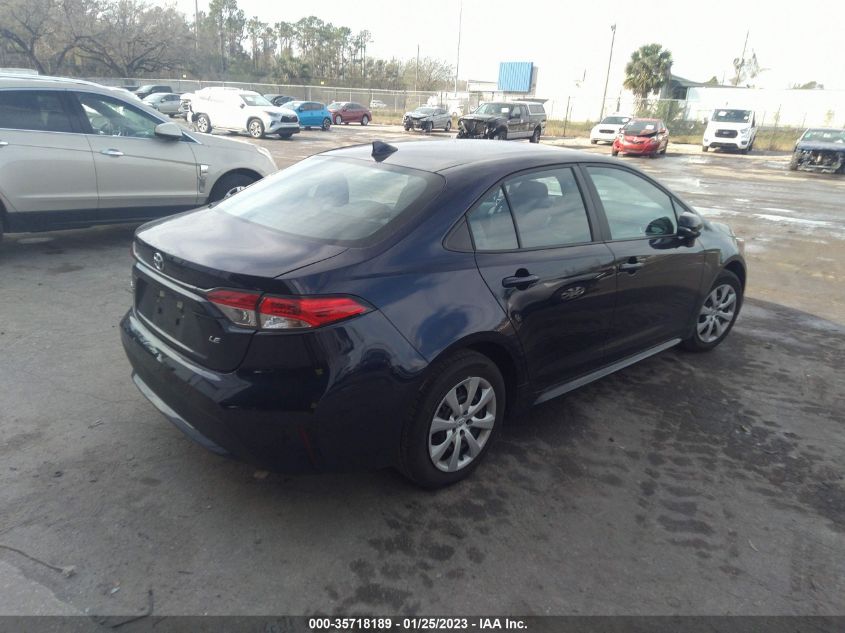 2022 TOYOTA COROLLA LE VIN: 5YFEPMAE4NP320597