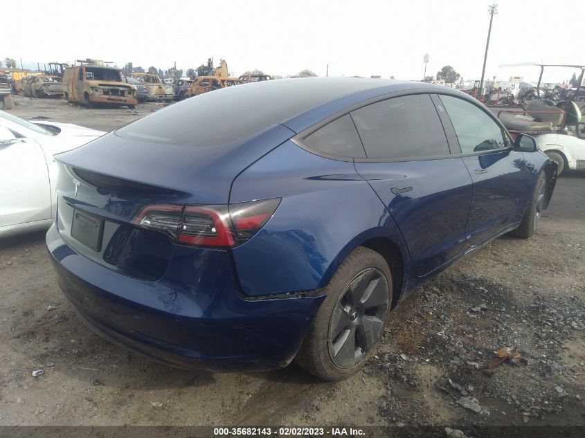 2022 TESLA MODEL 3 VIN: 5YJ3E1EA4NF240831