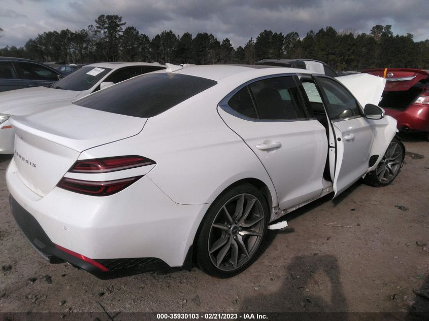 2022 GENESIS G70 2.0T VIN: KMTG34TA9NU089179