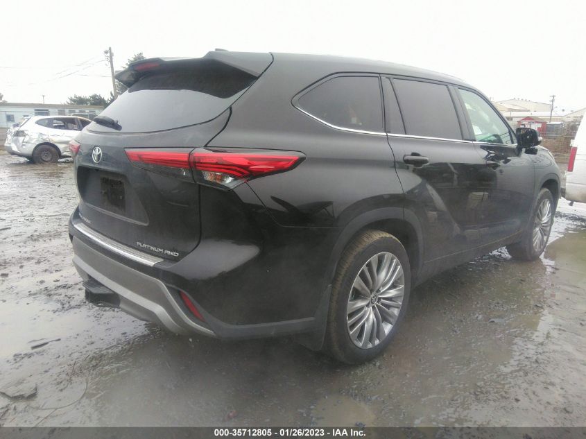 2022 TOYOTA HIGHLANDER PLATINUM VIN: 5TDFZRBH4NS232905