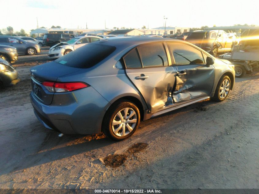 2022 TOYOTA COROLLA LE VIN: 5YFEPMAEXNP366533