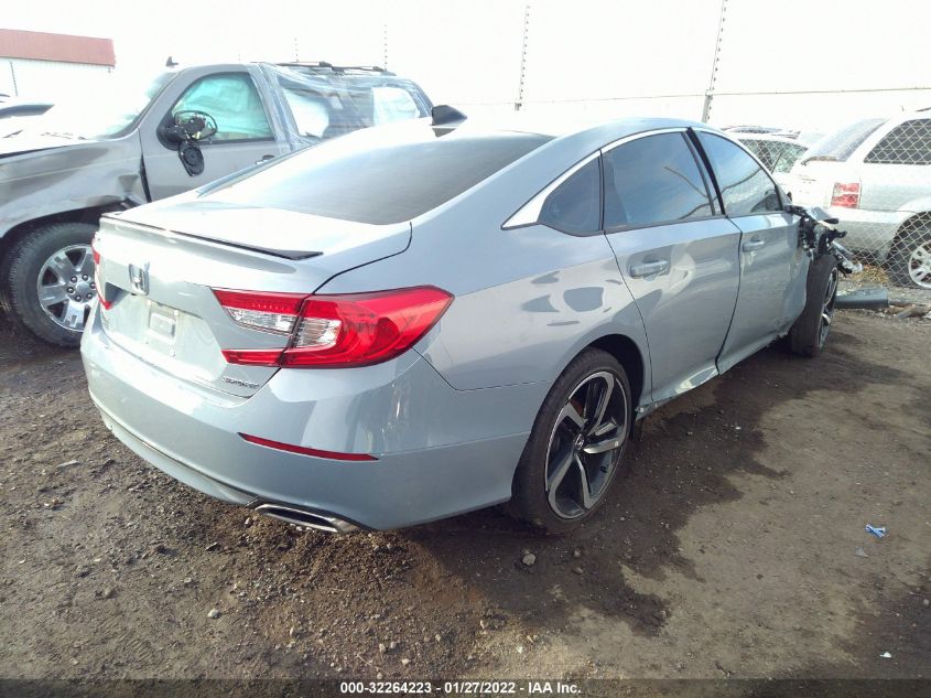 2021 HONDA ACCORD SEDAN SPORT VIN: 1HGCV1F37MA107604