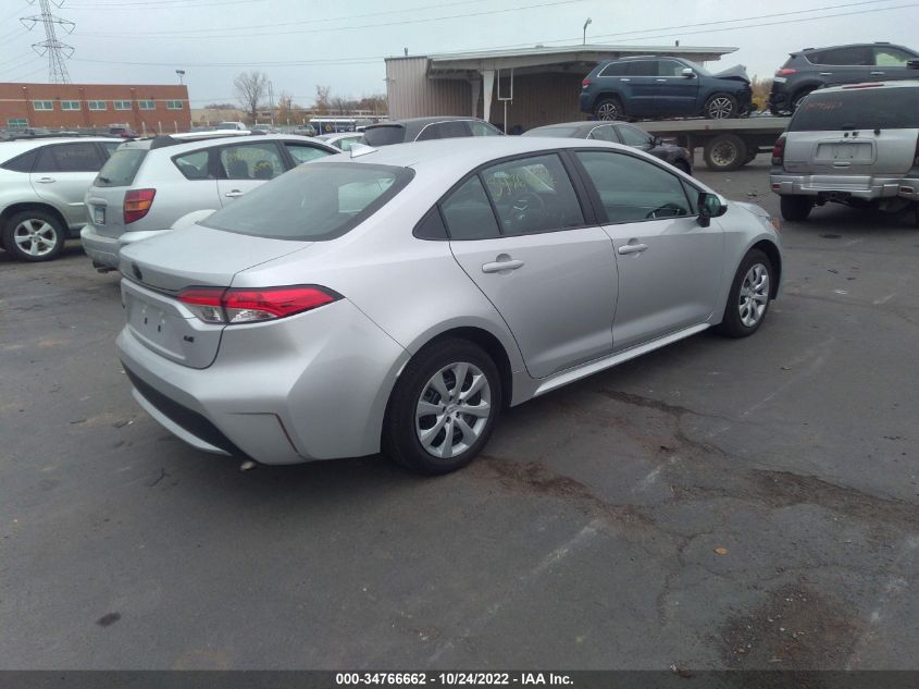 2022 TOYOTA COROLLA LE VIN: 5YFEPMAE2NP299166