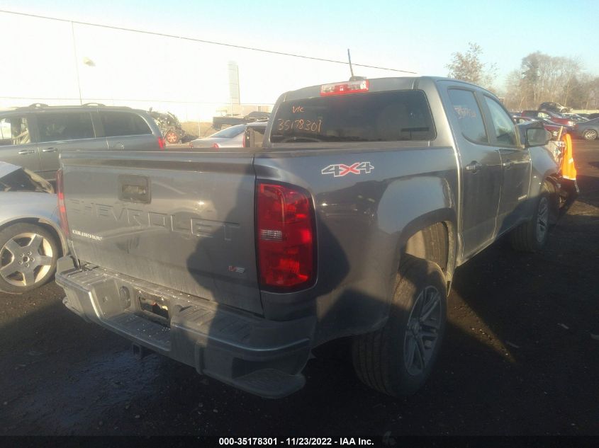 2021 CHEVROLET COLORADO 4WD WORK TRUCK VIN: 1GCGTBEN5M1285459