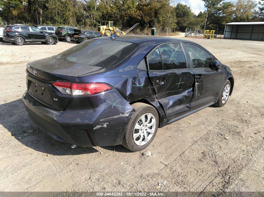 2022 TOYOTA COROLLA LE VIN: 5YFEPMAE4NP322303
