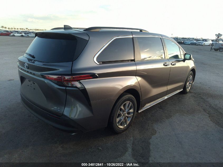 2022 TOYOTA SIENNA XLE VIN: 5TDYRKEC1NS106386