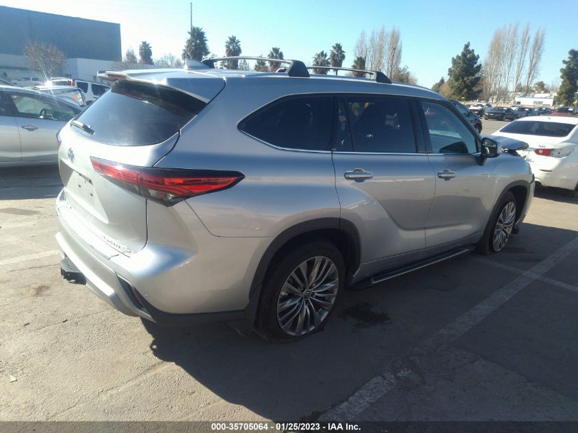 2022 TOYOTA HIGHLANDER PLATINUM VIN: 5TDFZRBH7NS171145
