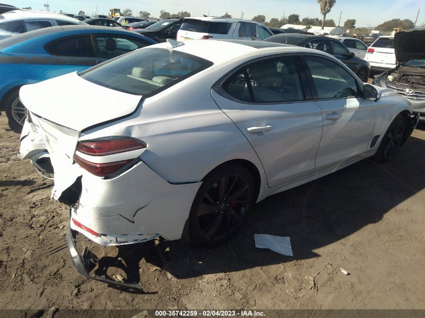 2022 GENESIS G70 3.3T VIN: KMTG54TE2NU095337