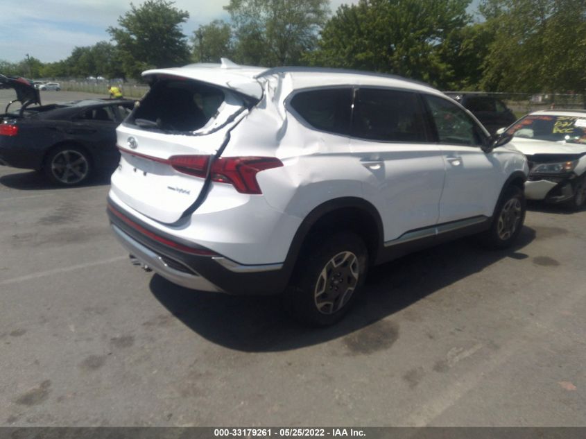 2022 HYUNDAI SANTA FE HYBRID BLUE VIN: KM8S2DA16NU026342