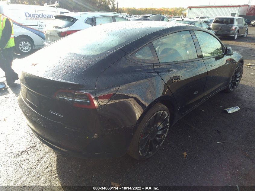 2022 TESLA MODEL 3 PERFORMANCE VIN: 5YJ3E1EC6NF104217