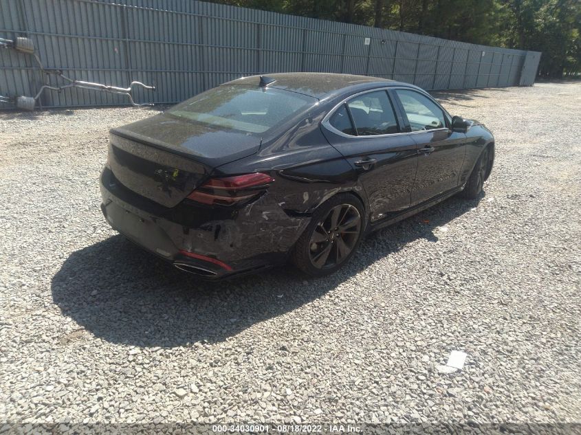 2022 GENESIS G70 3.3T VIN: KMTG54TE4NU097817