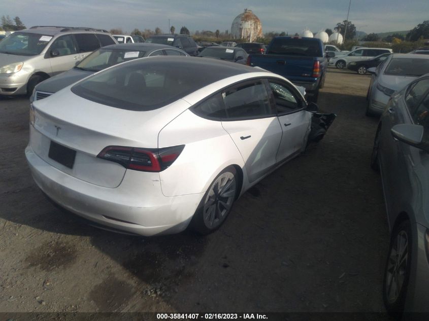 2022 TESLA MODEL 3 VIN: 5YJ3E1EA4NF373492