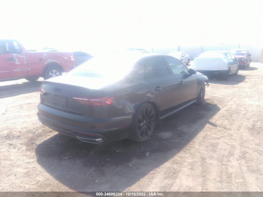 2021 AUDI A4 SEDAN S LINE PREMIUM PLUS VIN: WAUEAAF41MA040619