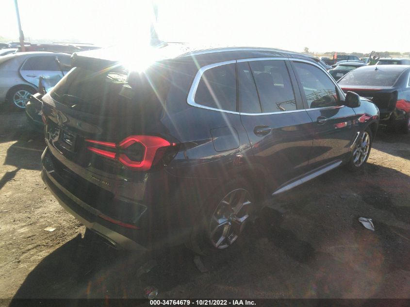 2022 BMW X3 SDRIVE30I VIN: 5UX43DP02N9N29392