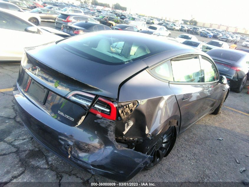 2022 TESLA MODEL 3 PERFORMANCE VIN: 5YJ3E1EC8NF263269