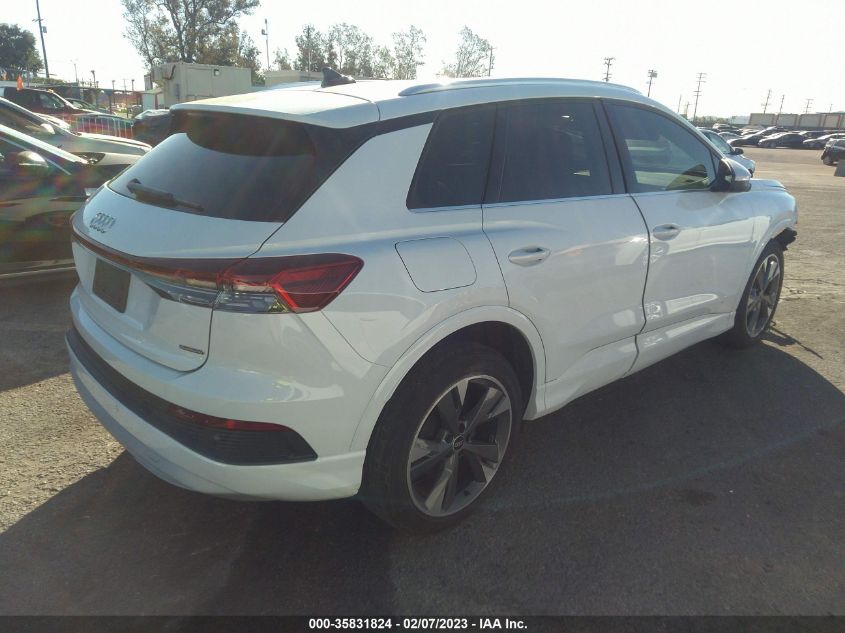 2022 AUDI Q4 E-TRON PREMIUM PLUS VIN: WA1H2BFZ7NP014646