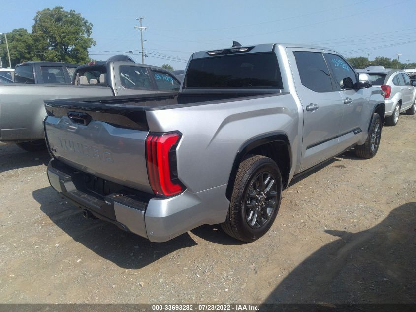 2022 TOYOTA TUNDRA 4WD PLATINUM VIN: 5TFNA5DB8NX014870