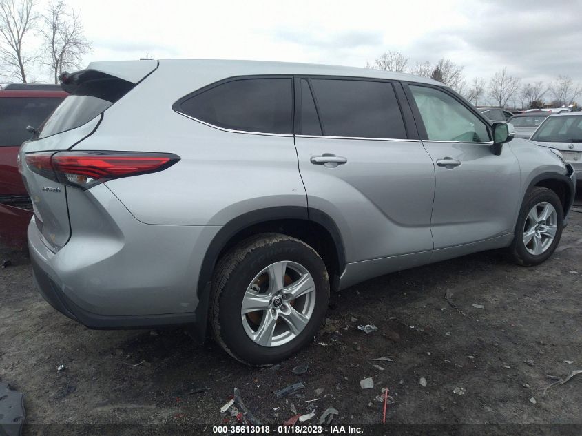 2022 TOYOTA HIGHLANDER HYBRID LE VIN: 5TDBBRCH2NS553956