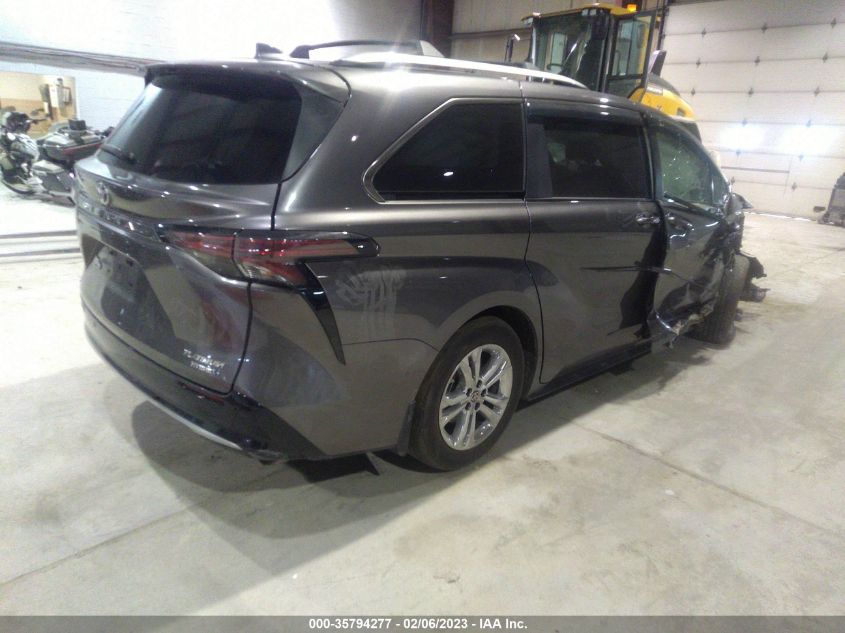 2022 TOYOTA SIENNA PLATINUM VIN: 5TDESKFC7NS059595