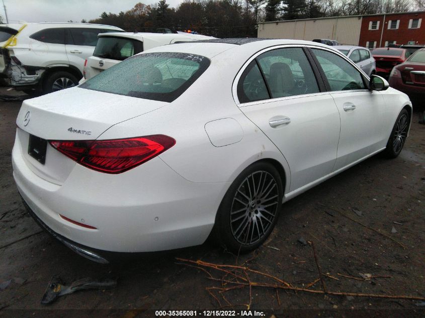 2022 MERCEDES-BENZ C-CLASS C 300 VIN: W1KAF4HB9NR014438