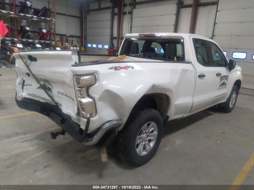 2021 CHEVROLET SILVERADO 1500 WORK TRUCK VIN: 1GCRYAEF5MZ114533
