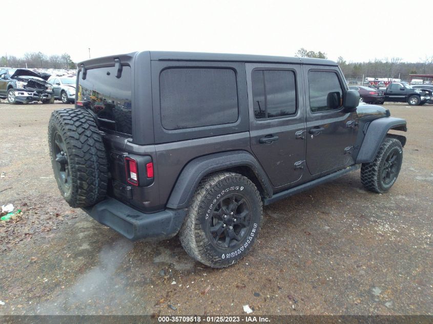 2021 JEEP WRANGLER UNLIMITED WILLYS VIN: 1C4HJXDN3MW609181