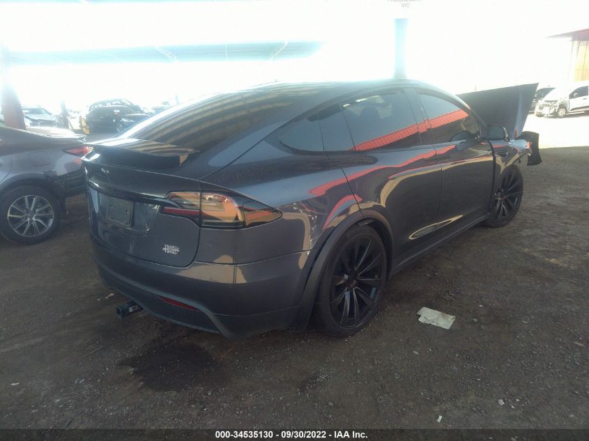 2022 TESLA MODEL X PLAID VIN: 7SAXCBE62NF337604