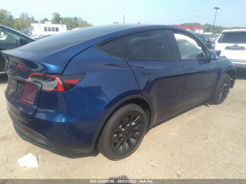 2022 TESLA MODEL Y LONG RANGE VIN: 7SAYGDEE7NF319773