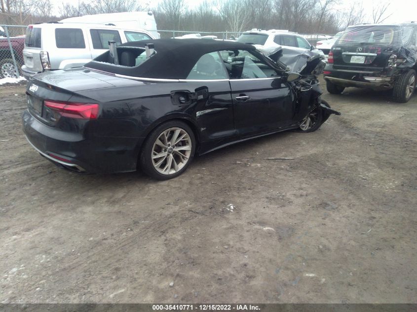 2021 AUDI A5 CABRIOLET PREMIUM VIN: WAU2AGF51MN001648