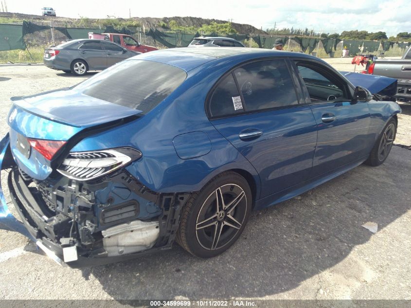 2022 MERCEDES-BENZ C-CLASS C 300 VIN: W1KAF4GB5NR019315