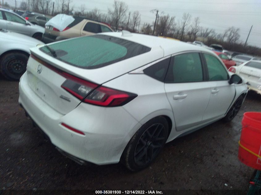 2022 HONDA CIVIC HATCHBACK SPORT TOURING VIN: 19XFL1H8XNE006629