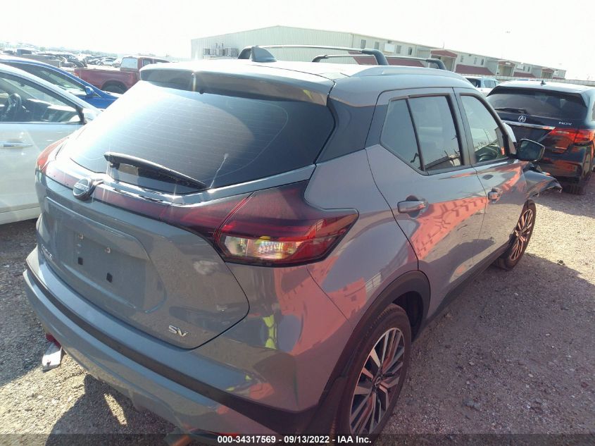2022 NISSAN KICKS SV VIN: 3N1CP5CV7NL483299