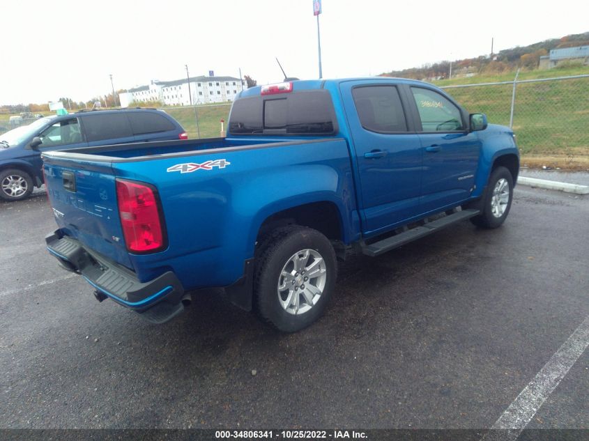 2021 CHEVROLET COLORADO 4WD LT VIN: 1GCGTCEN4M1135767
