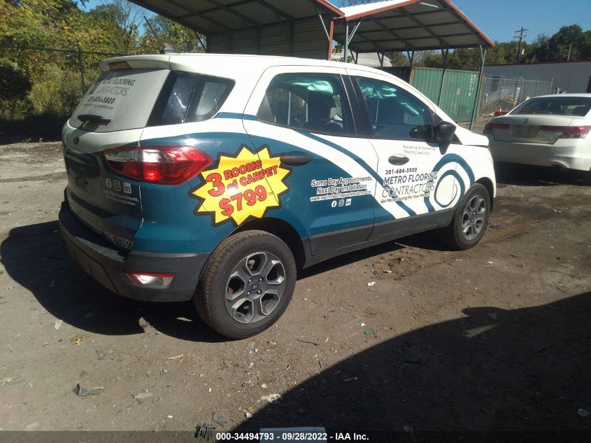 2021 FORD ECOSPORT S VIN: MAJ3S2FE3MC399339