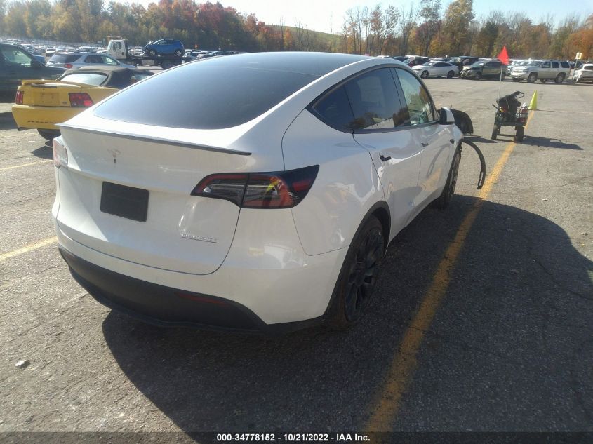 2022 TESLA MODEL Y PERFORMANCE VIN: 7SAYGDEF9NF415655