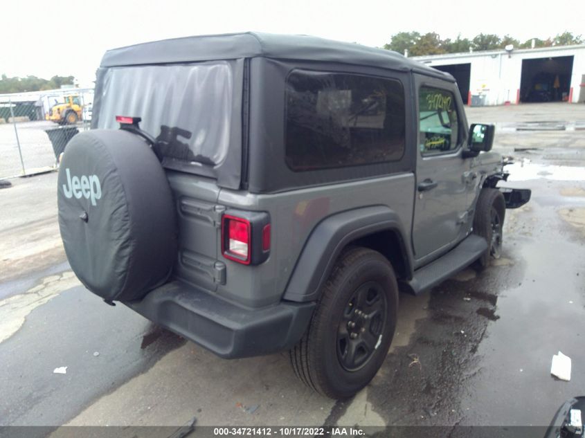 2022 JEEP WRANGLER SPORT VIN: 1C4GJXAN7NW255585