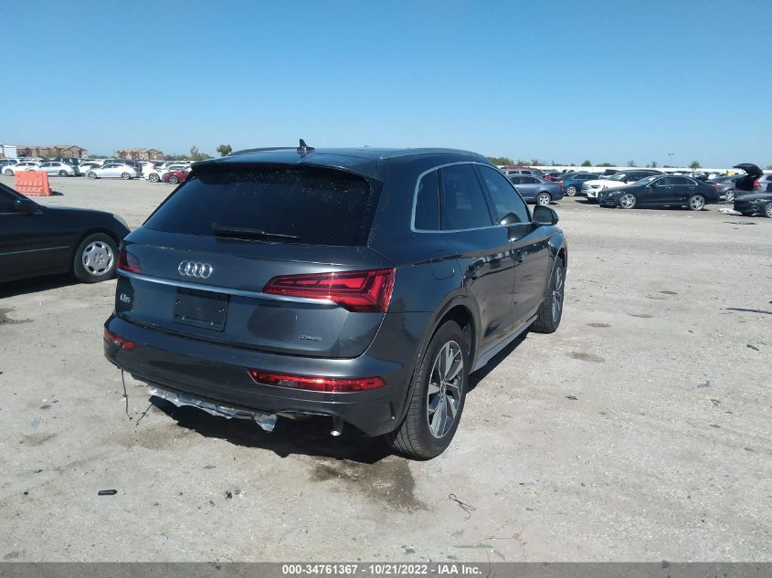 2022 AUDI Q5 S LINE PREMIUM VIN: WA1GAAFYXN2101664