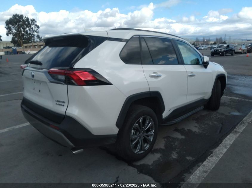2022 TOYOTA RAV4 HYBRID LIMITED VIN: 4T3D6RFV8NU074650