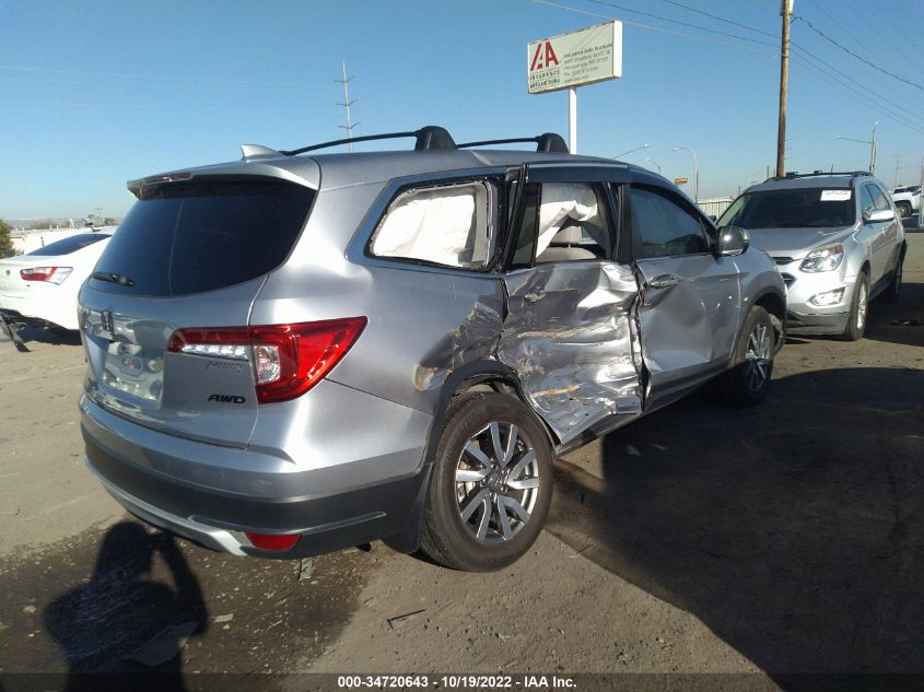 2022 HONDA PILOT EX-L VIN: 5FNYF6H57NB007458