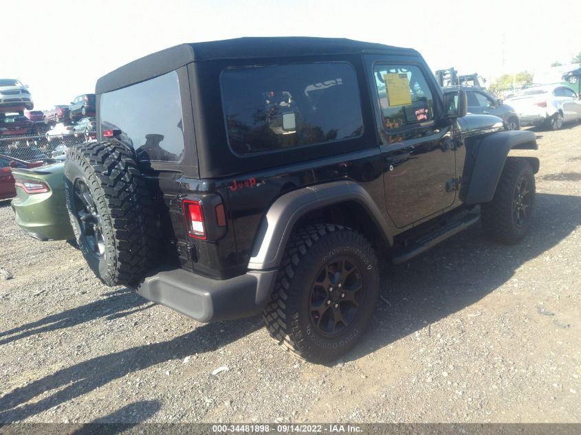 2021 JEEP WRANGLER WILLYS VIN: 1C4GJXAN7MW796019