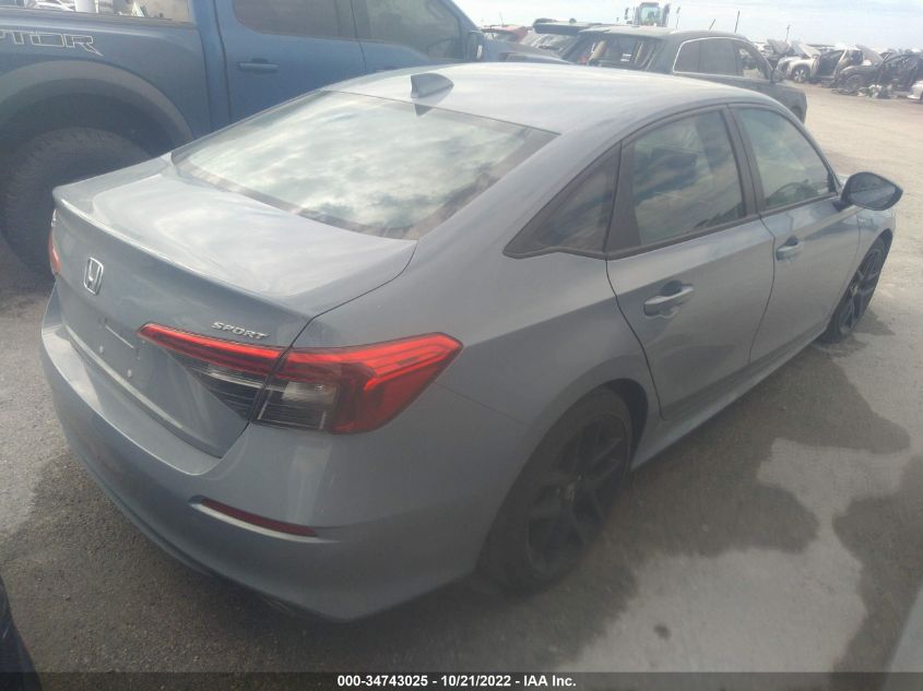 2022 HONDA CIVIC SEDAN SPORT VIN: 2HGFE2F58NH582251