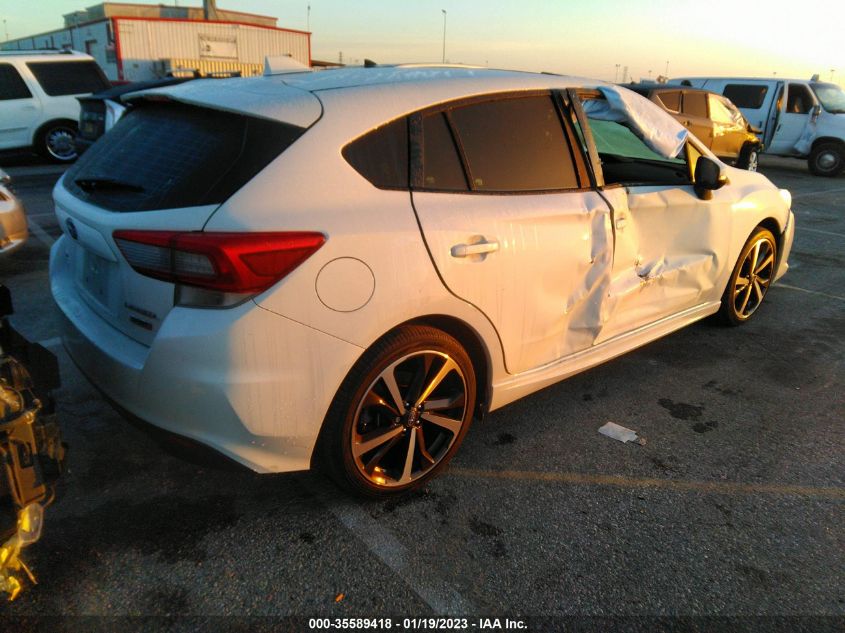 2021 SUBARU IMPREZA SPORT VIN: 4S3GTAM63M3702392